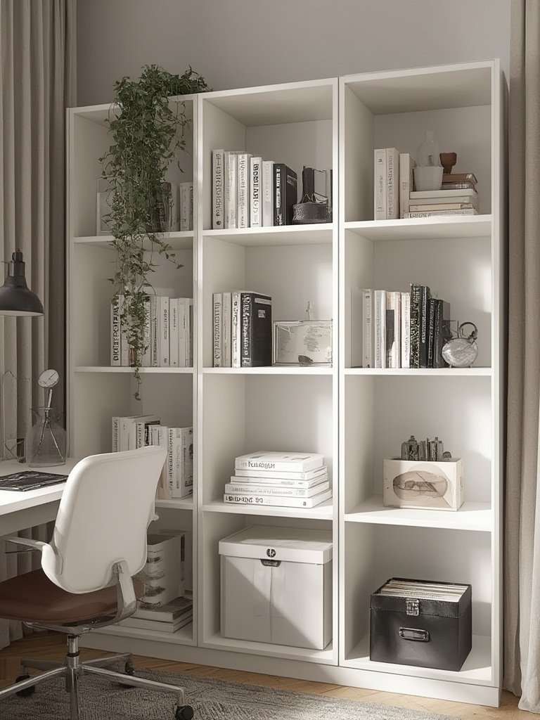 bookshelf white in action