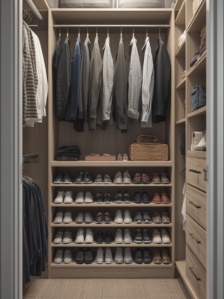 shoe organizer in action