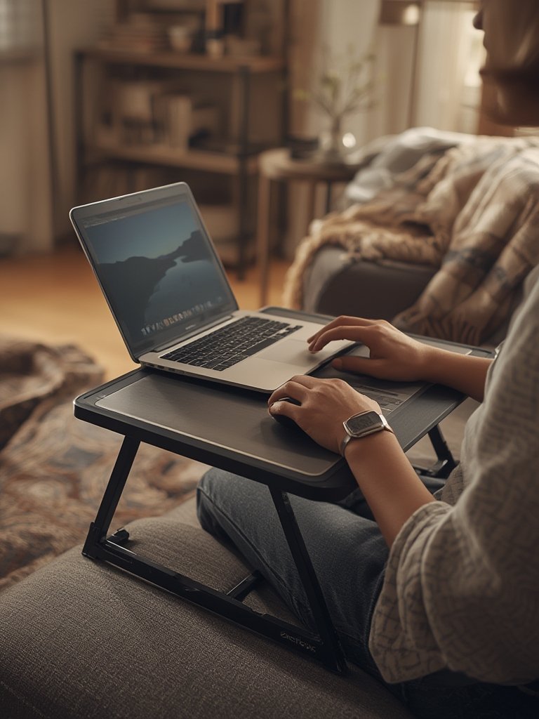 laptop desk in action