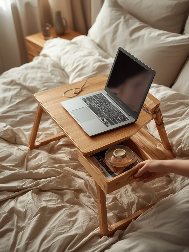 laptop desk in action