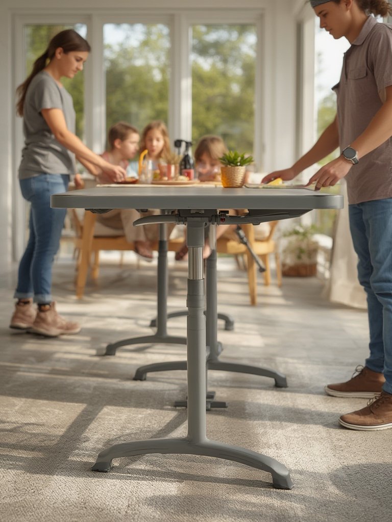 adjustable table in action