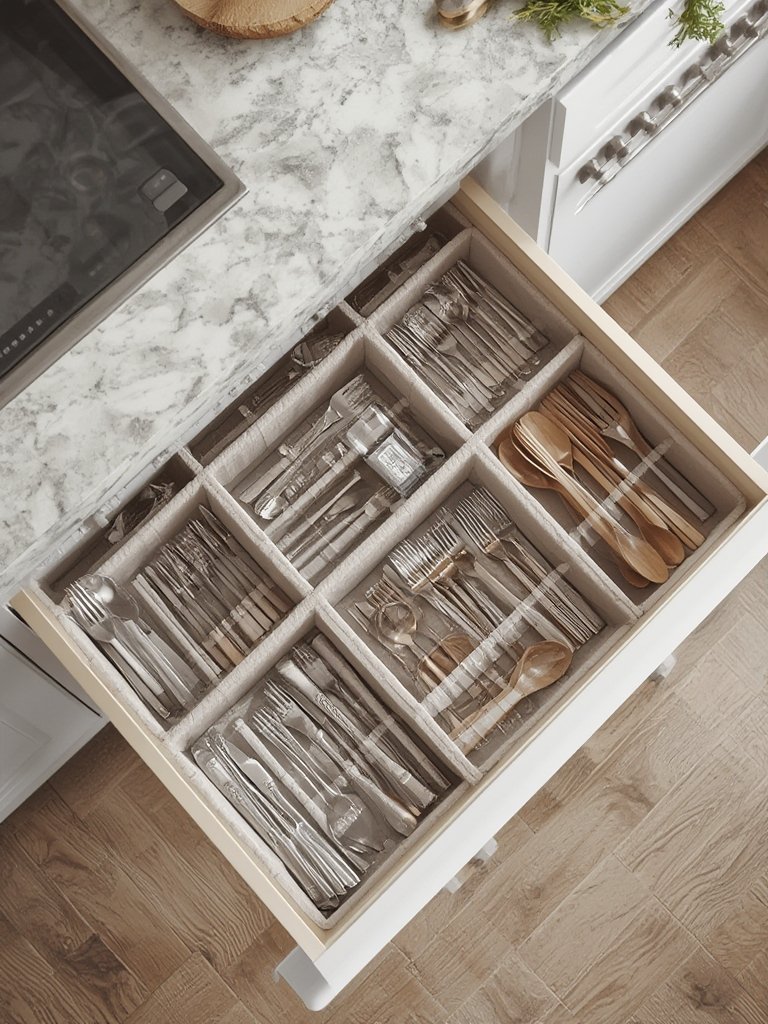 silverware organizer in action