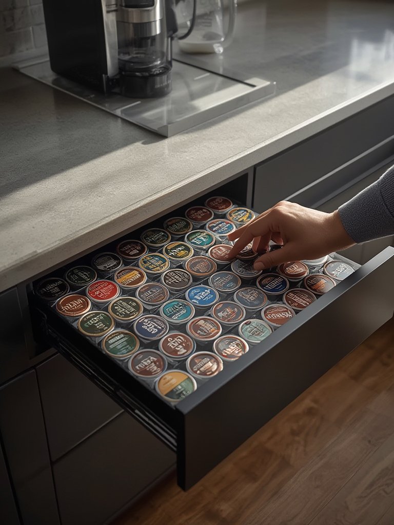 coffee drawer in action