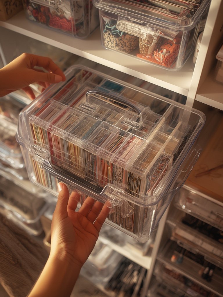 scrapbook organizer in action