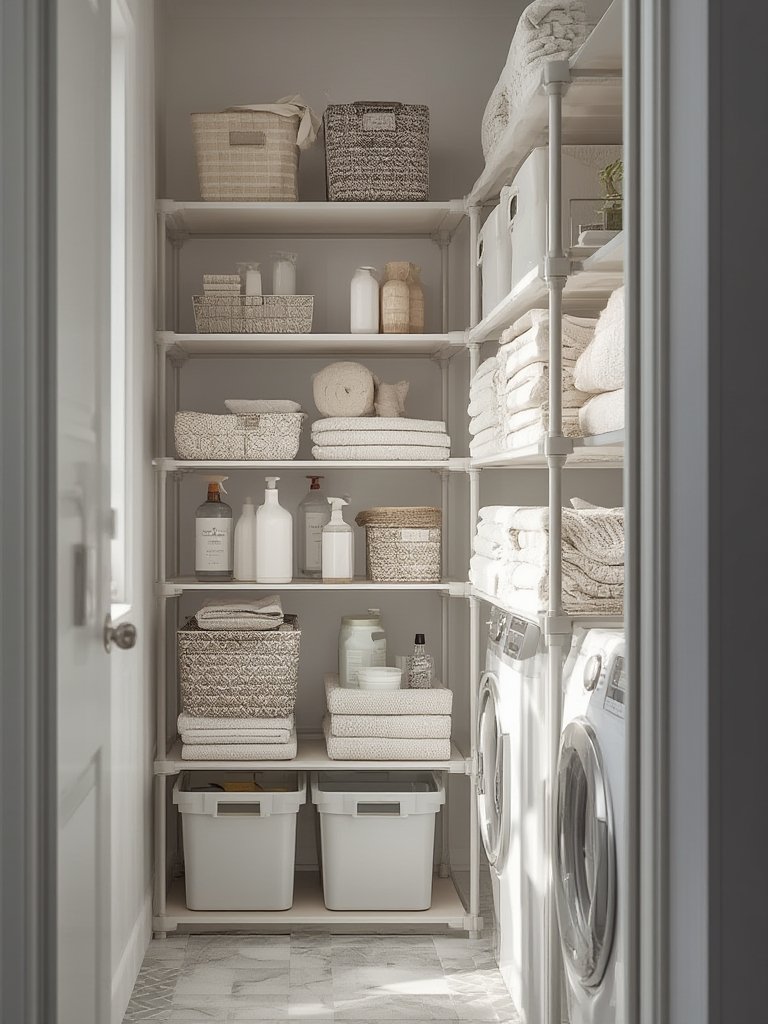 plastic shelving in action