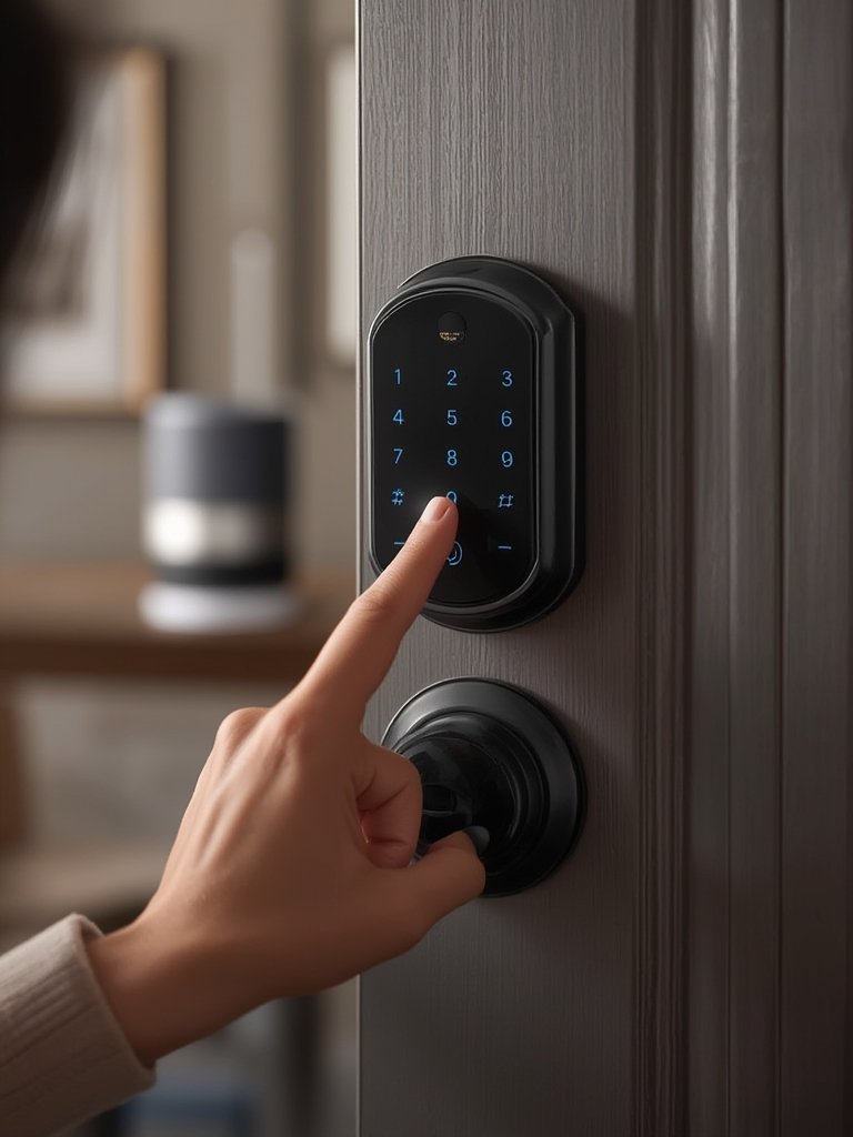 smart deadbolt in action