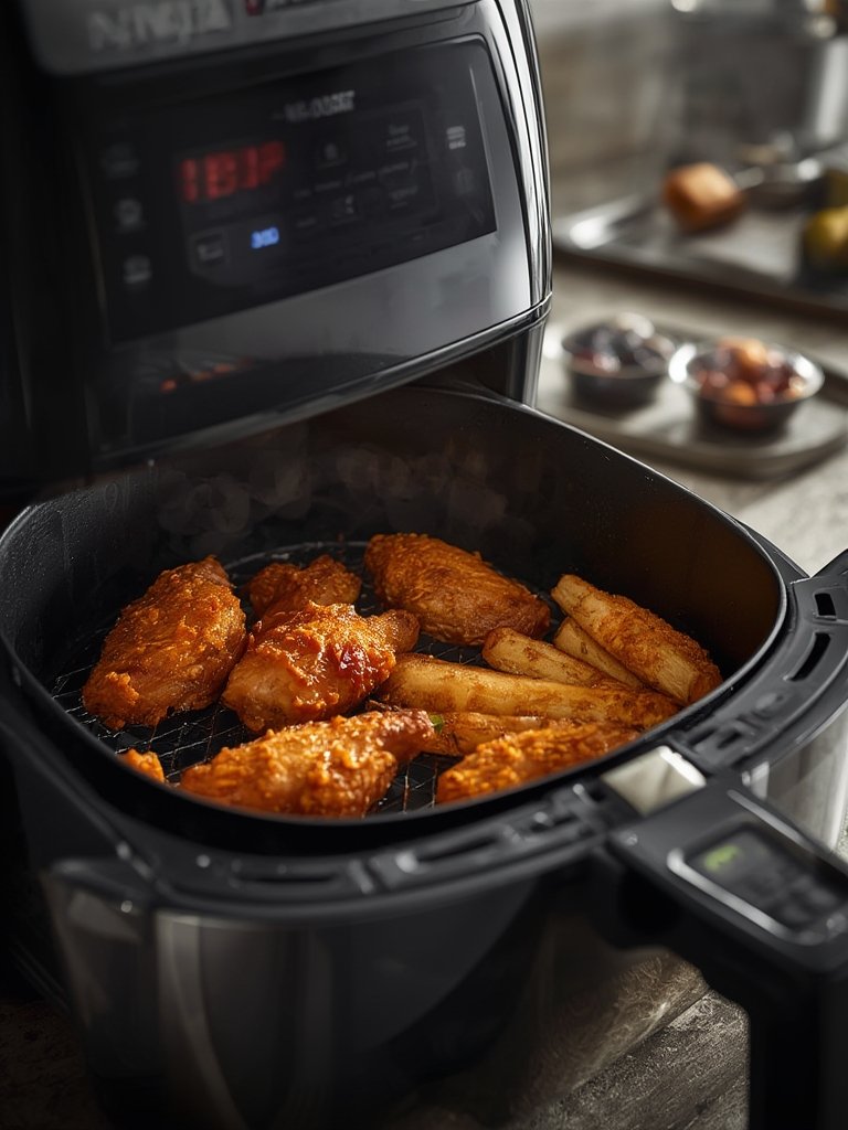 ninja airfryer in action